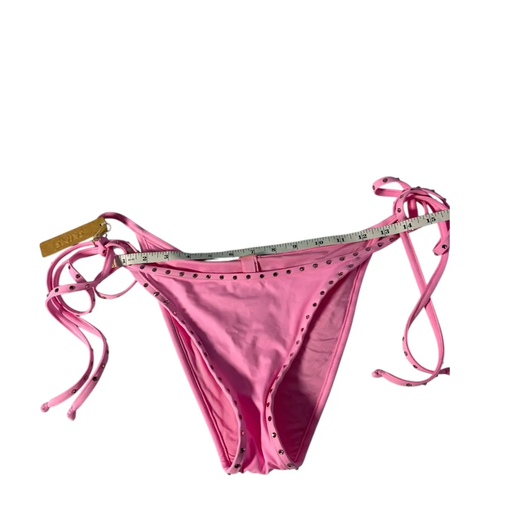 Skims Swim Rhinestone Tie Bikini Set Size Large Pink Barbiecore Rare NWT - Image 8
