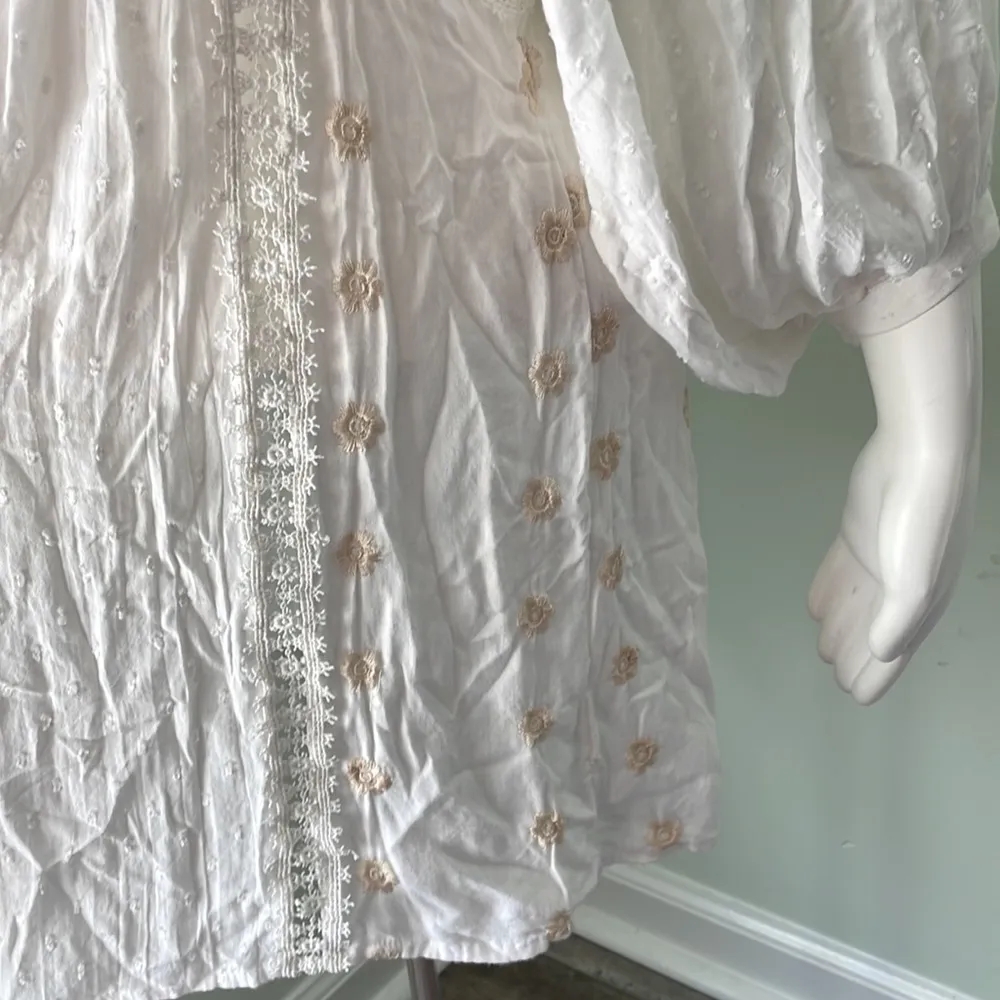 Free People Charlotte Swiss-Dot Tunic Dress Ivory - Image 9