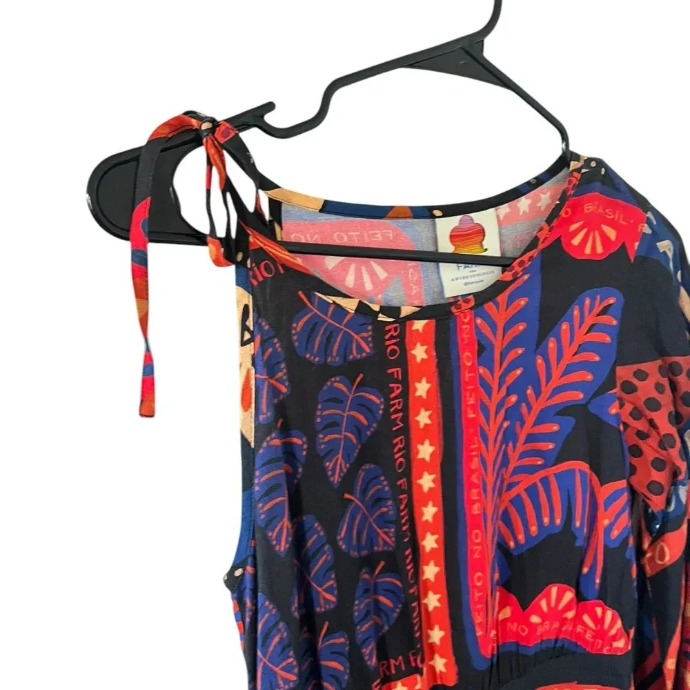 Farm Rio Anthropologie NEW One Shoulder Mini Dress - Image 7