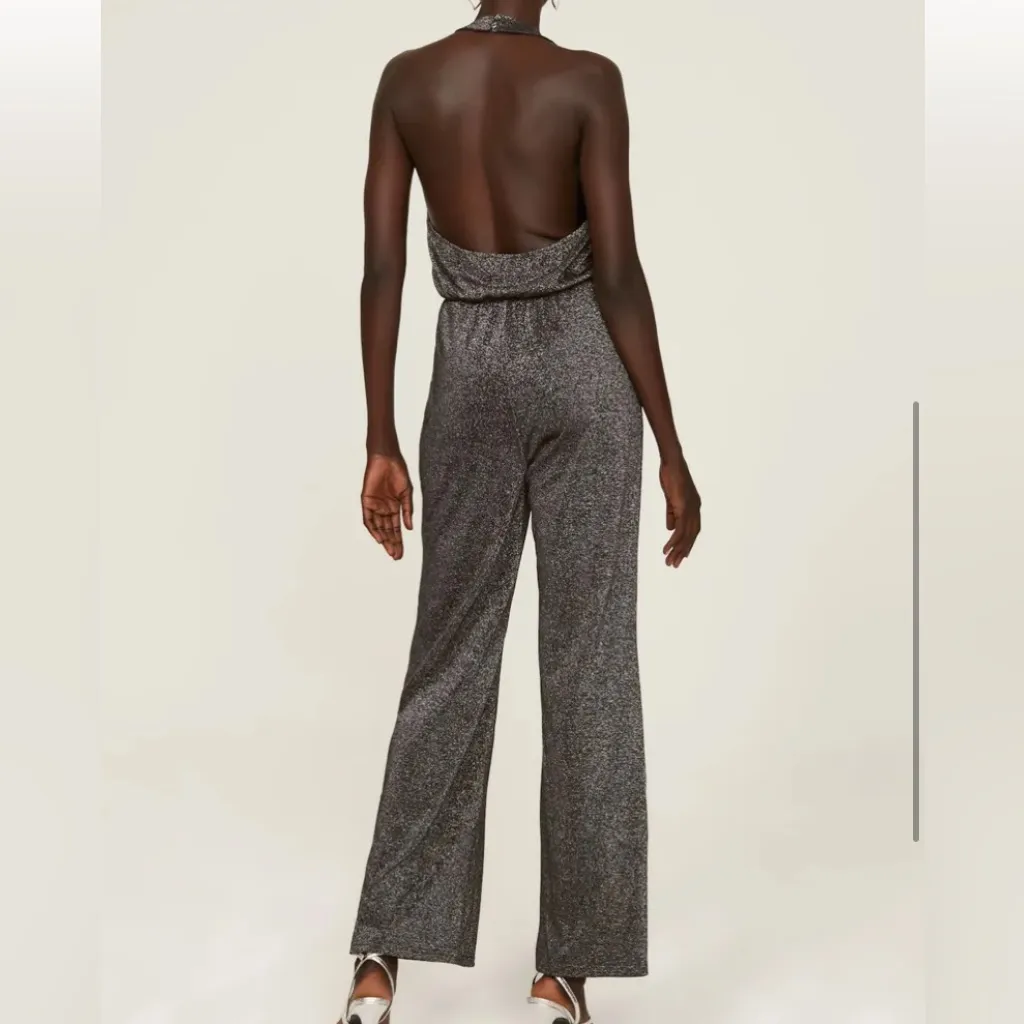 Area Stars Sparkle Knit Jumpsuit Size Small Gray - Image 2