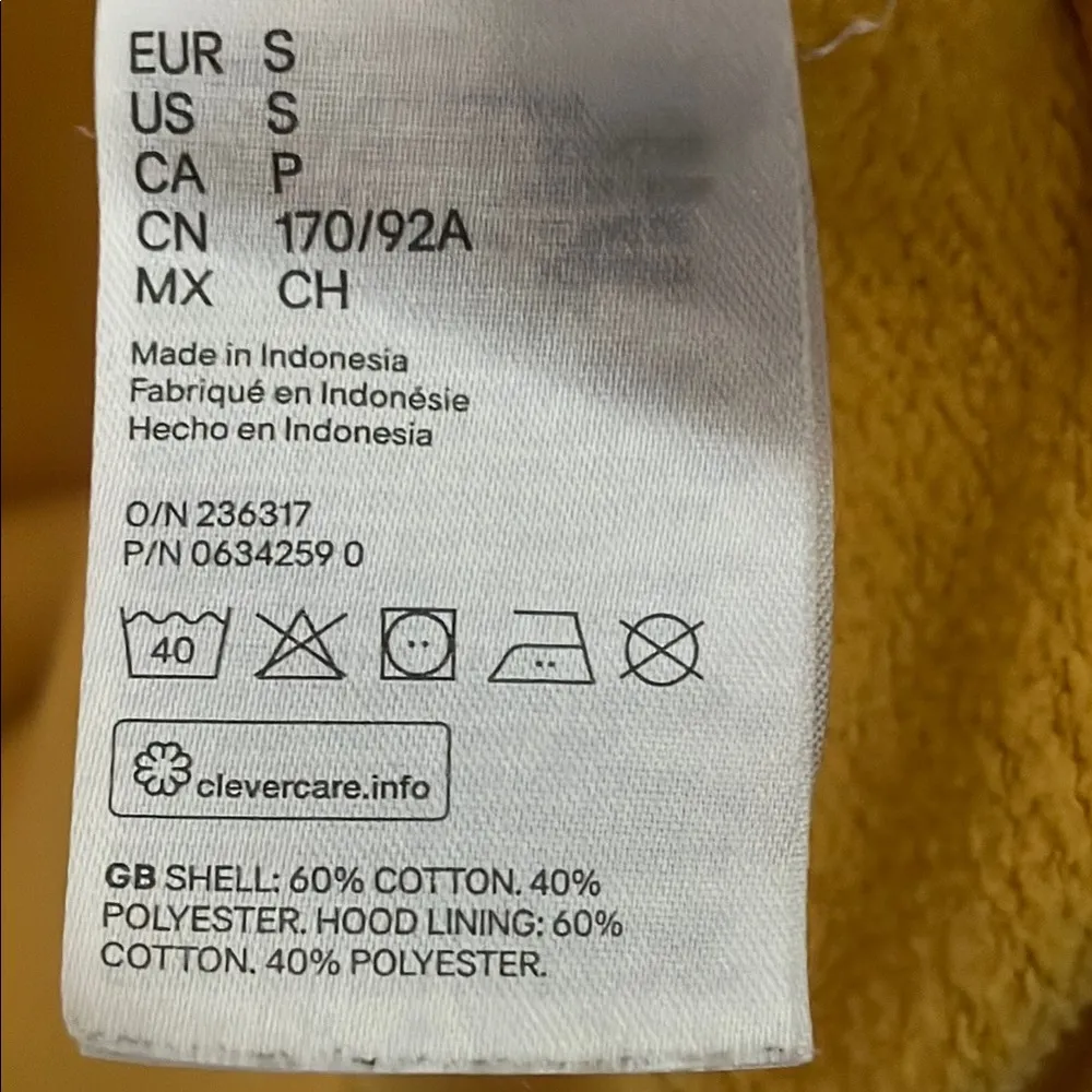 Pringle x H&M Collab Golden Hoodie Small Gold - Image 4