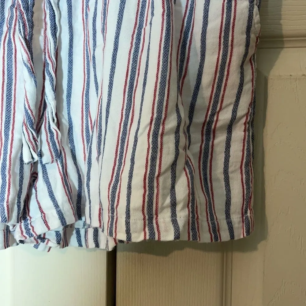 Thread Story Striped Paper Bag Waist Shorts M Size M - Image 5