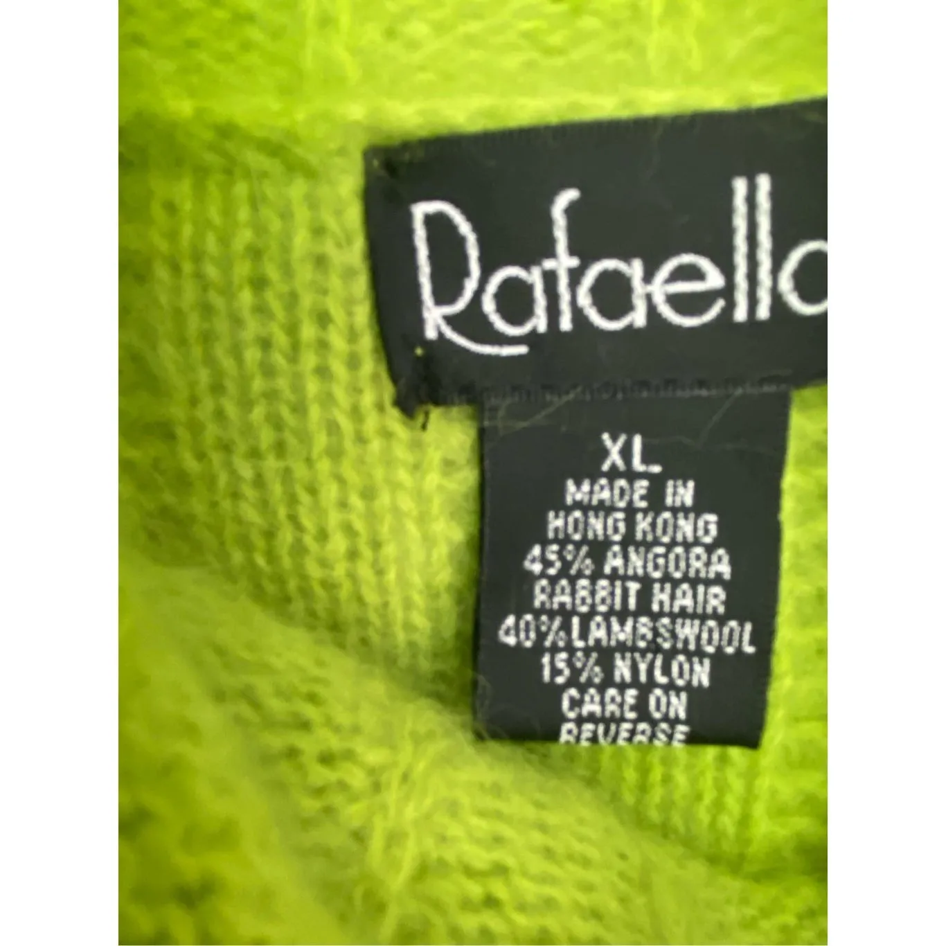 Rafaella Cowl Neck Angora / Lambwool Sweater Sz Xl - Image 4