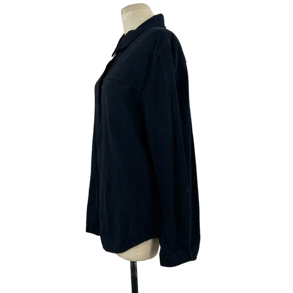 Lululemon Full Day Ahead Button Down Shirt Black / Black‎ Size 12 - Image 4