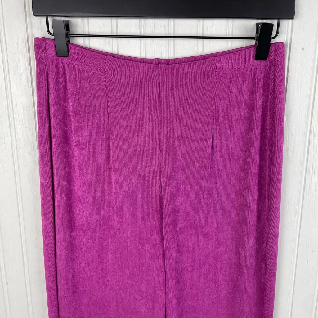 Chico's Travelers No Tummy Pants Size 0T US 4/6 Tall Purple Clover Stretch Knit - Image 4