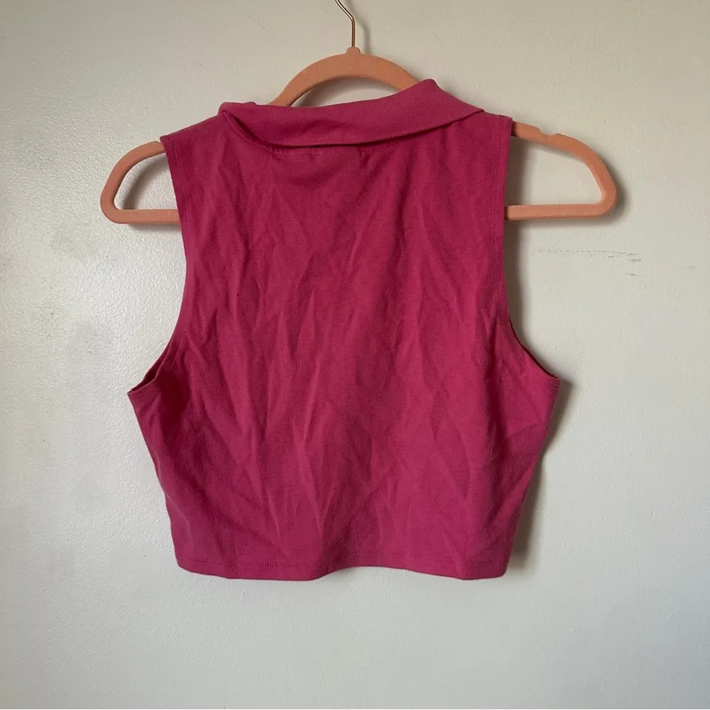 aritzia pink polo crop top tank - Image 2