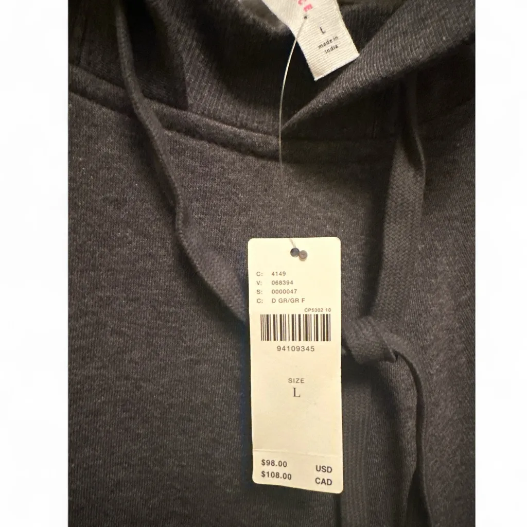 NWT Daily Practice by Anthropologie Slim Heathered Pullover Dk Grey L - Image 10
