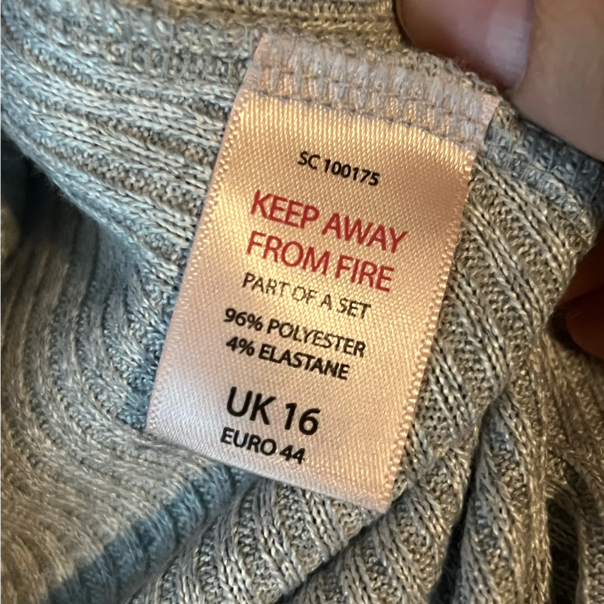 Boux Avenue ribbed cami and shorts nightwear set with lace detail in grey marl Gray Size 2 - Image 6