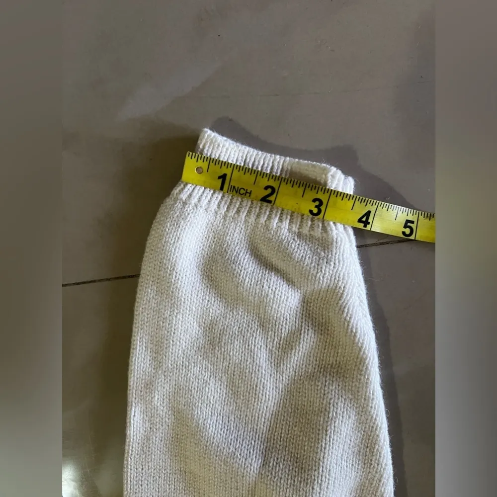 Womens Maurada Ugly Christmas Sweater L Snowflake White Gold Knit Turtleneck VTG Size L - Image 11