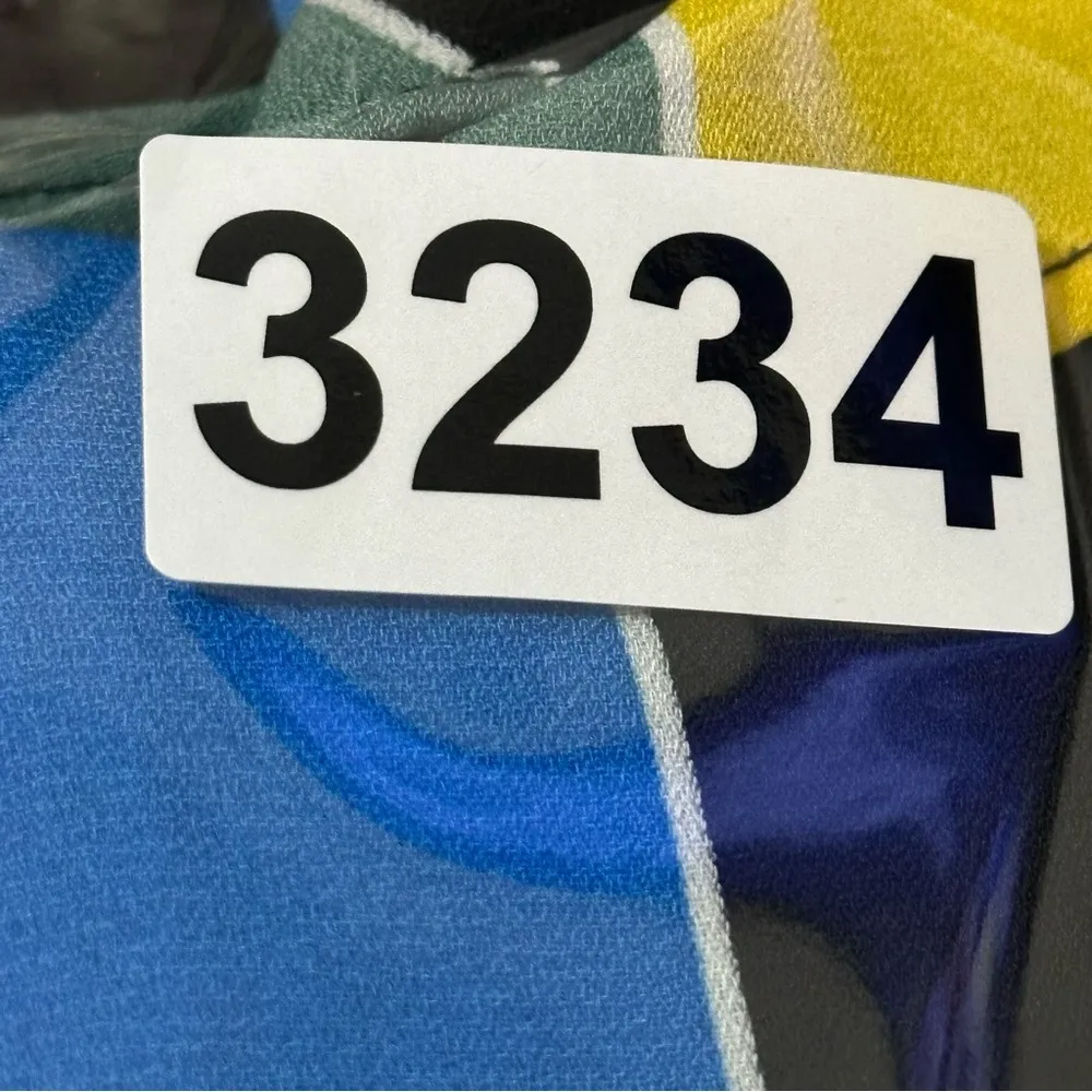 AQUA Women’s Size XS Rainbow Striped Layered Chiffon Maxi Wrap Dress - Image 12