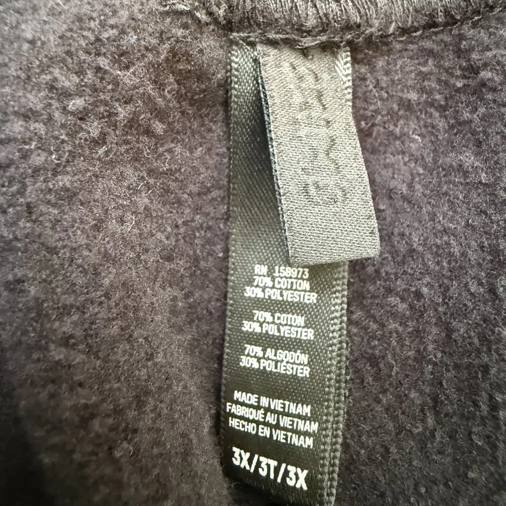 Skims Cotton Fleece Classic Jogger Sweatpants Women's 3X Onyx Black Lounge NWOT - Image 10