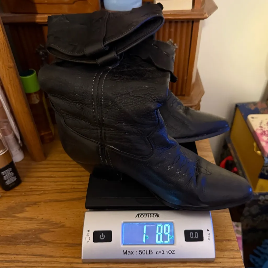 Vintage 90s Laredo Black Leather Cowboy Boots Women’s Size 5.5 USA Made Western - Image 16