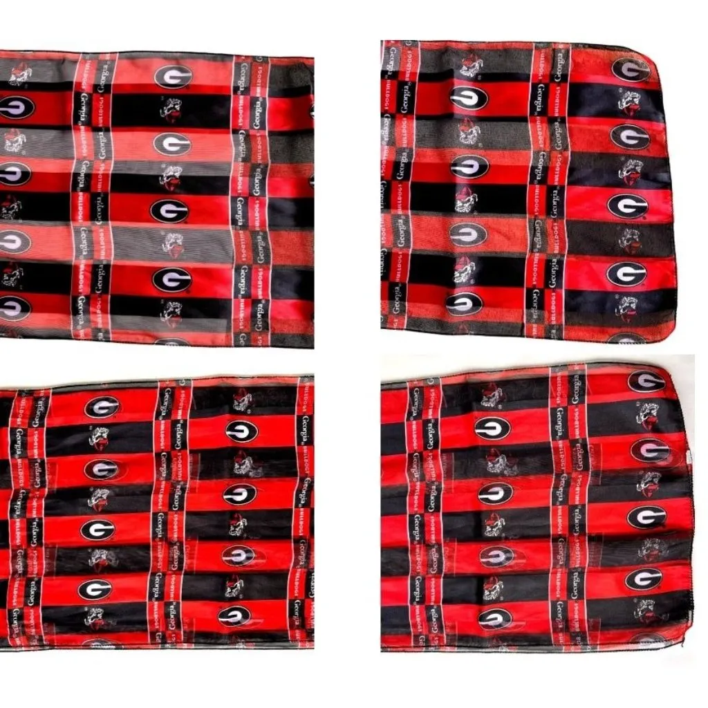 VTG University Georgia Scarf UGA Football Bulldogs Dawgs 58 in L x 12 in NWT Red - Image 10