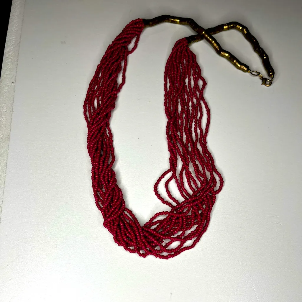 Pink‎ beaded necklace Pink - Image 2