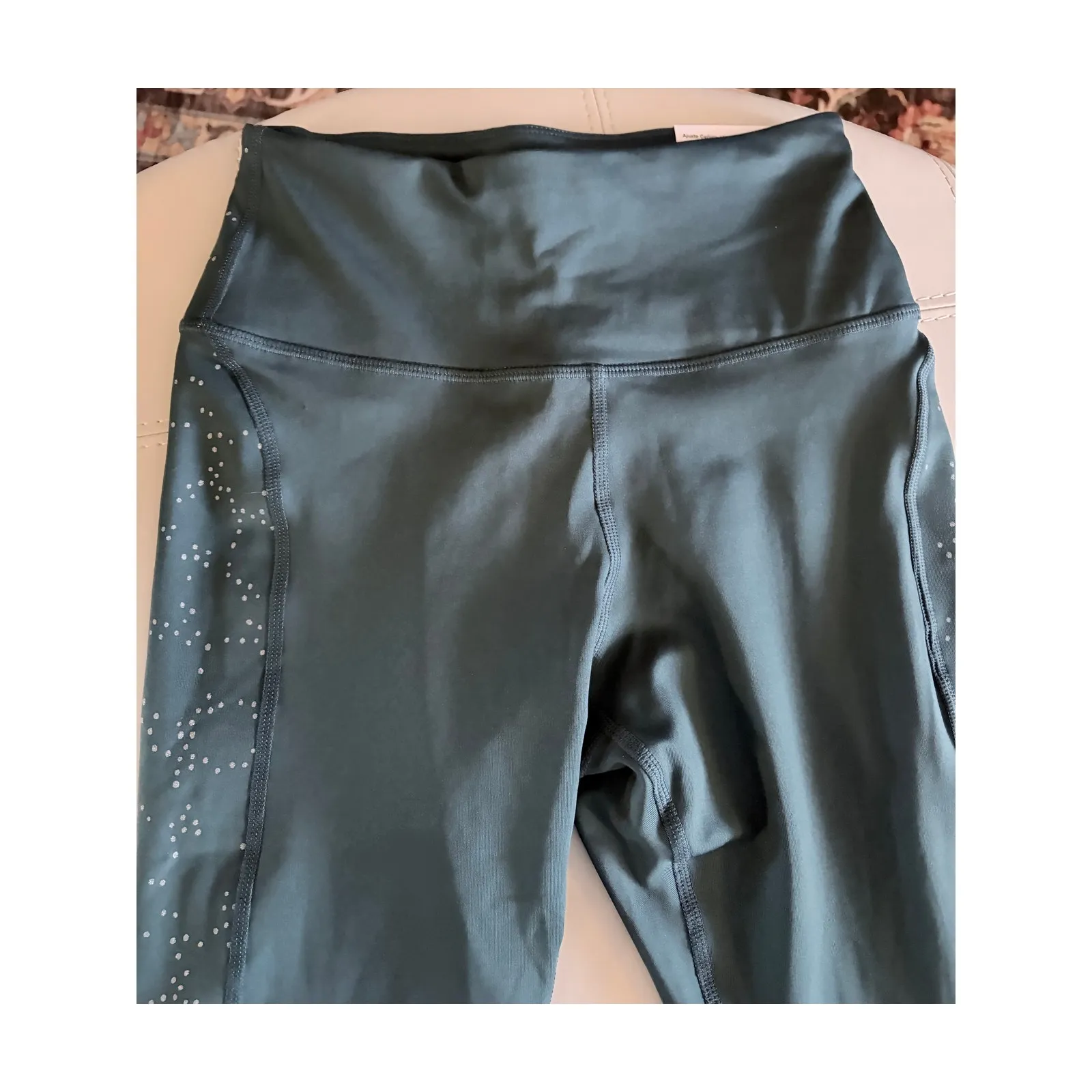 Nike Dri-FIT Mid-rise Green Reflective Constellation Leggings size XS NEW - Image 9