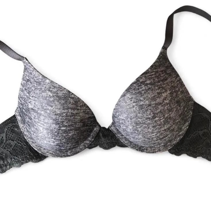 SO Bra 32A Gray Padded Underwire Adjustable Clasp Back - Image 4