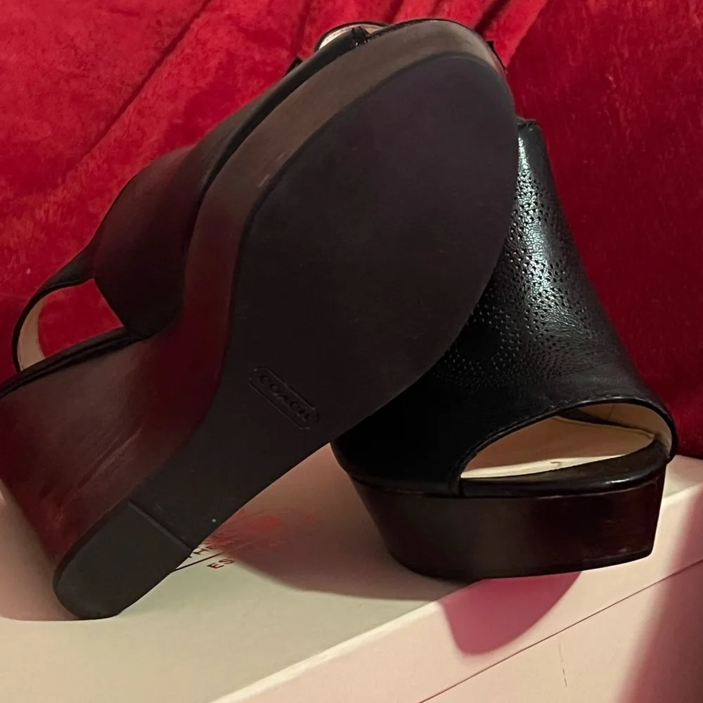 Coach Jade Wooden Platform Sandals - Image 10