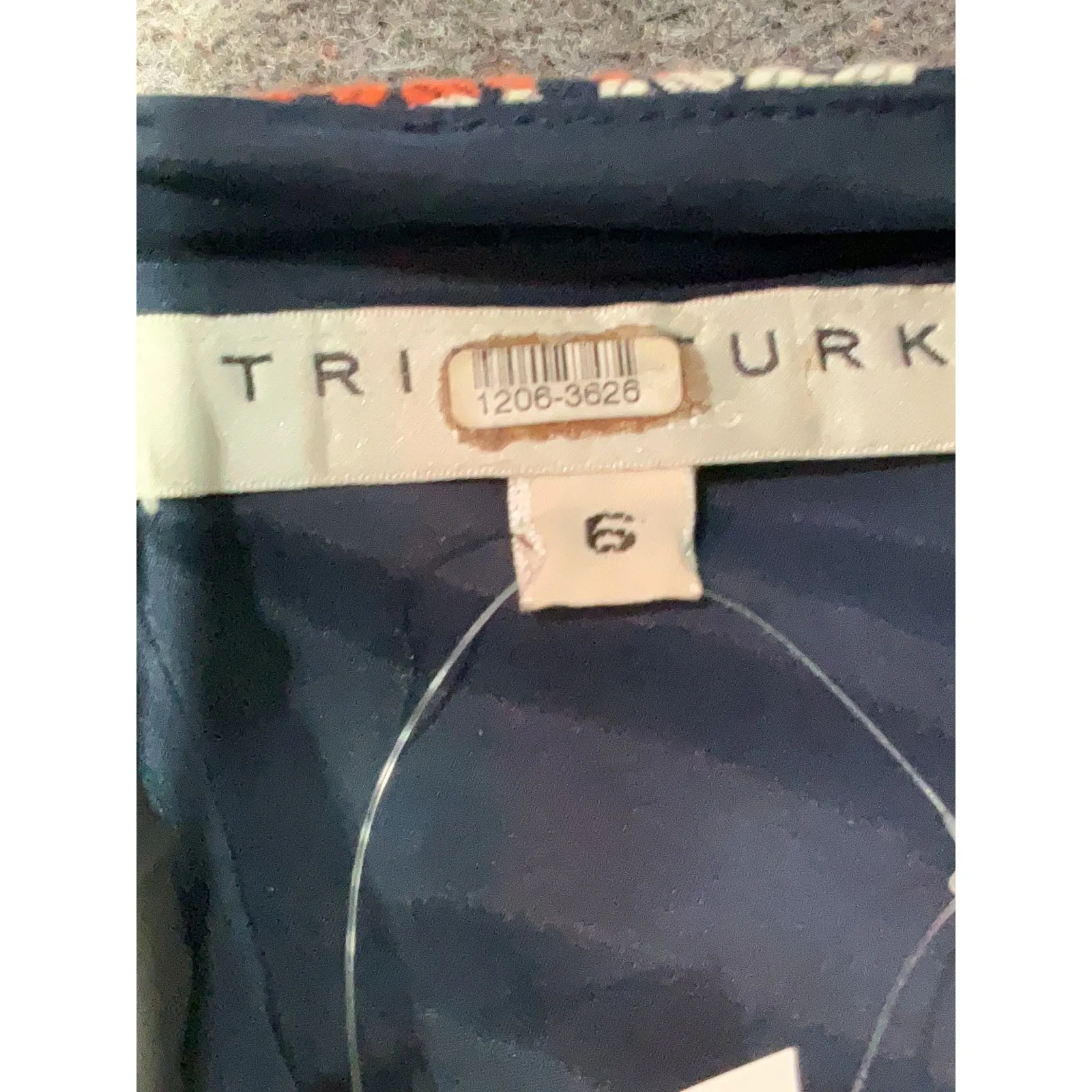 Trina Turk Geometric Print Short Sleeve V Neck Dress Size 6 - Image 5