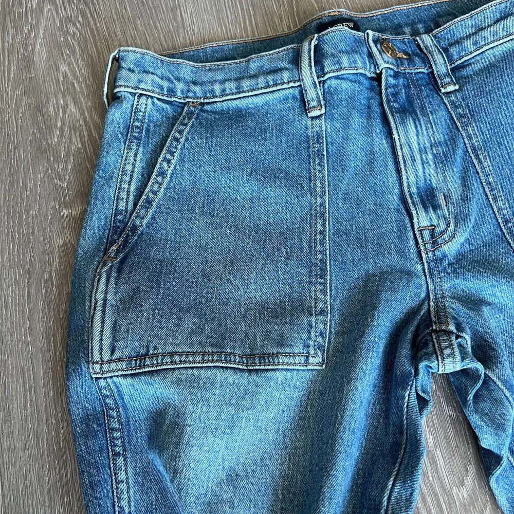 J Crew Factory Jeans Womens Size 27 Cropped Blue BT039 Patch Pocket - Image 5