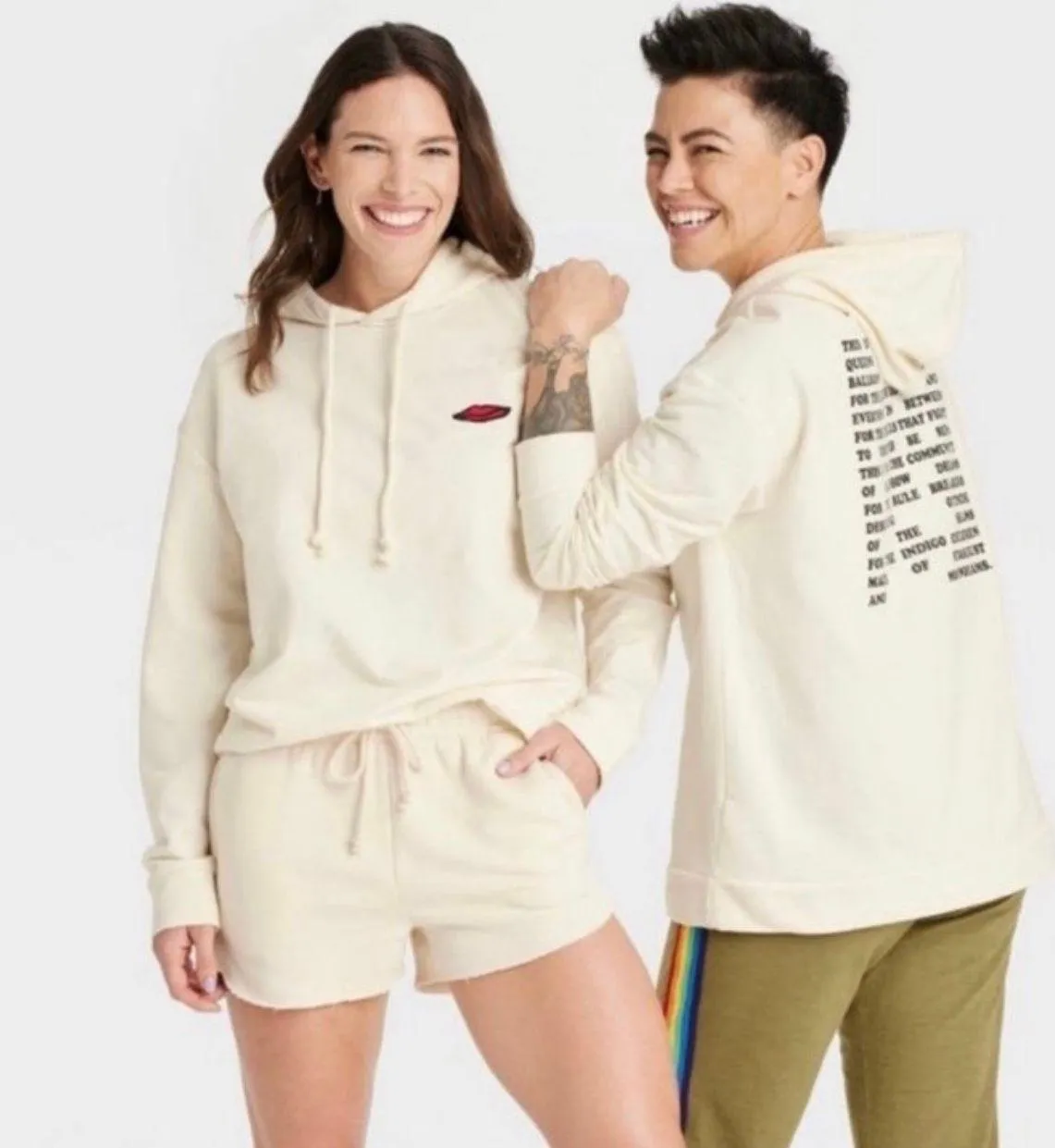 Take Pride Unisex Adult Cream Ivory Blu Poem Hoodie Sweatshirt - Image 5