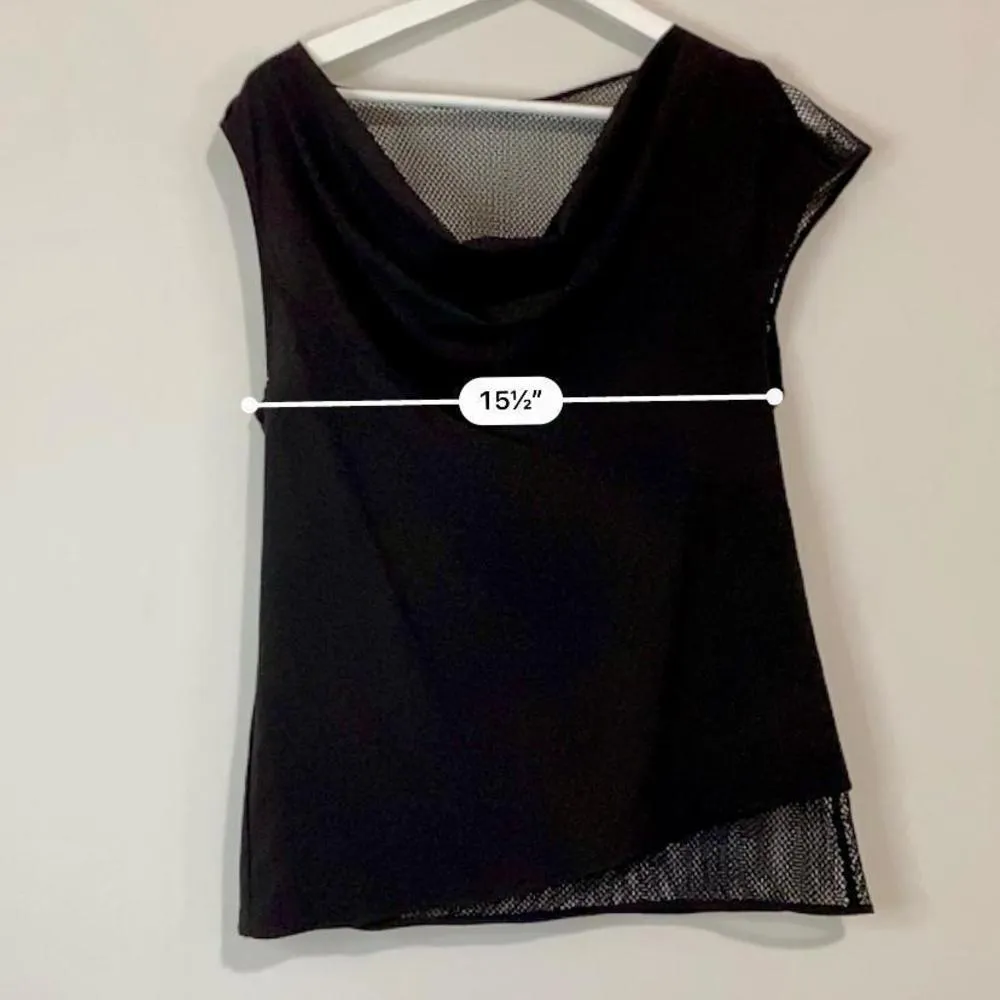 Cynthia Rowley Women’s Blouse Asymmetrical Top Black Size Small EUC - Image 7