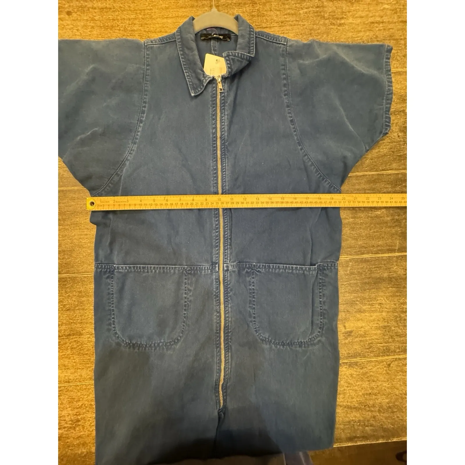 Rachel Comey The Barrie Jumpsuit Blue Denim Zip Up Oversized Size 2 - Image 10