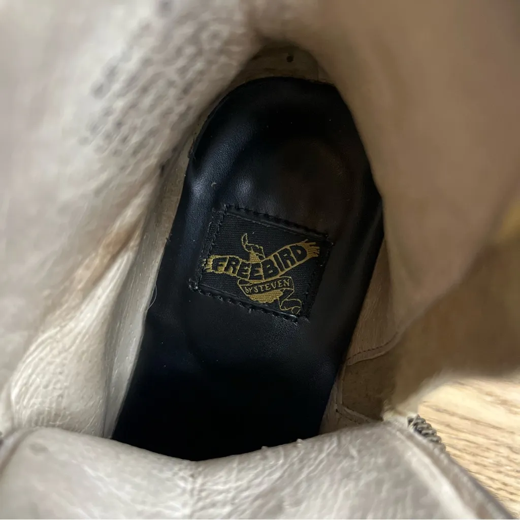 Freebird by Steven Devin Brown Leather Lace Up Ankle Boots Boho Women’s Size 8 - Image 10