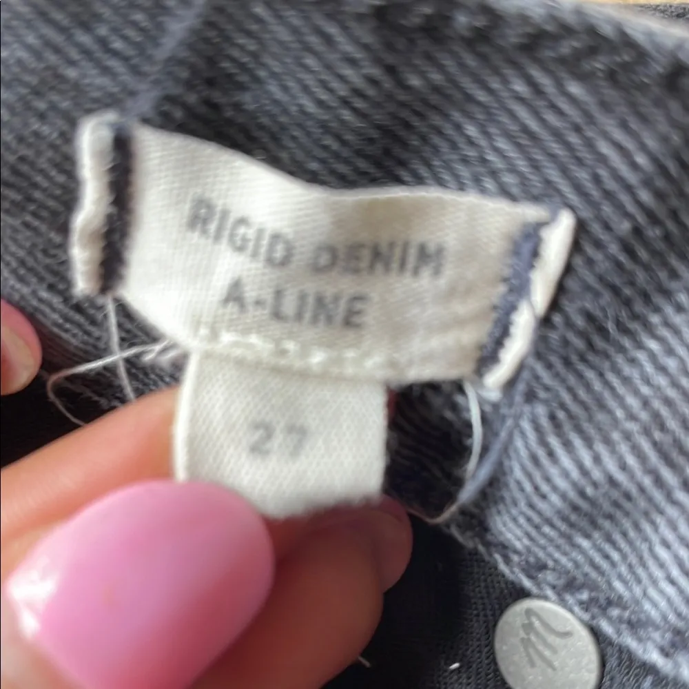 Madewell Black Denim Mini Skirt Size 27 - Image 3