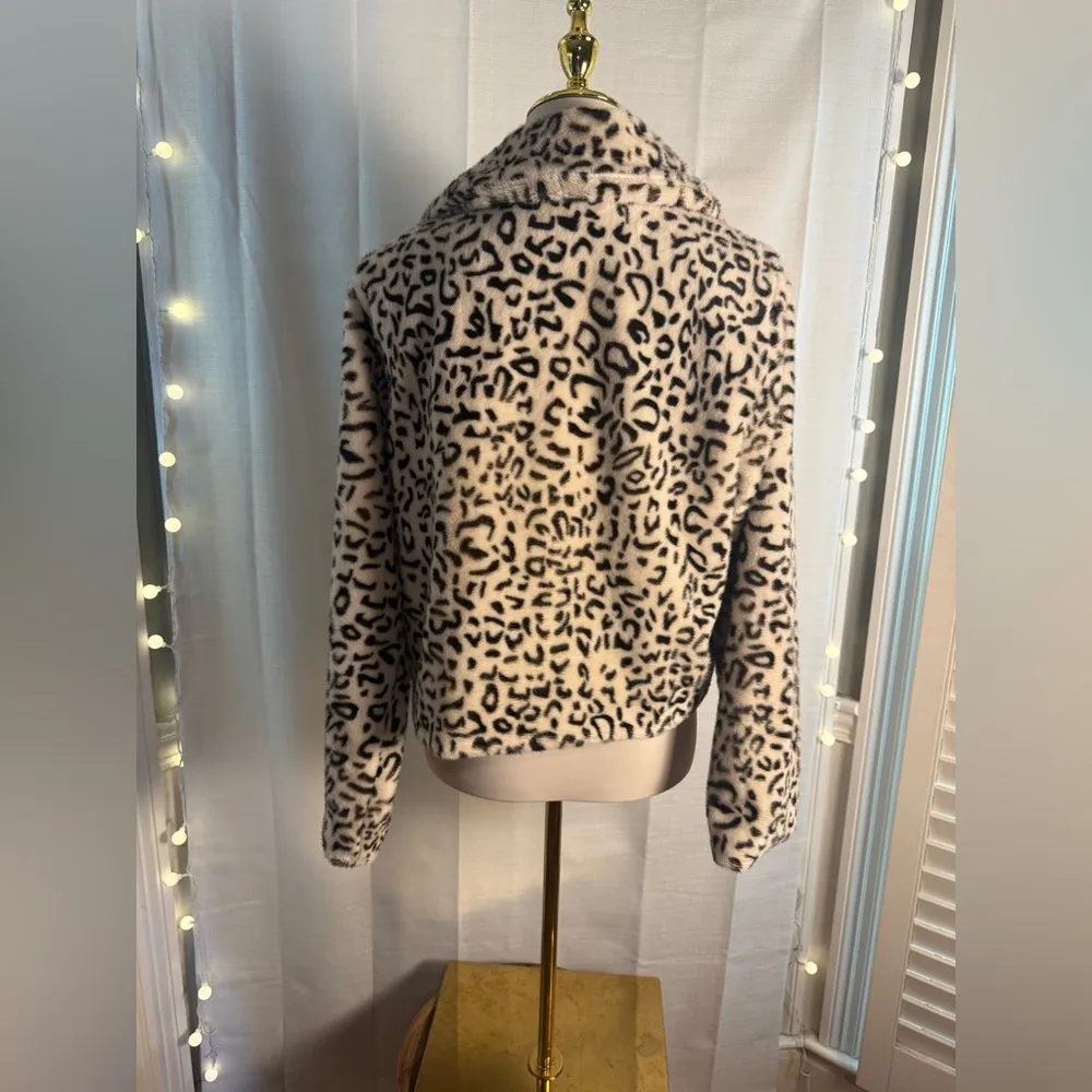 Wild Honey Black and Cream Teddy Jacket Plush Faux Fur - Image 3