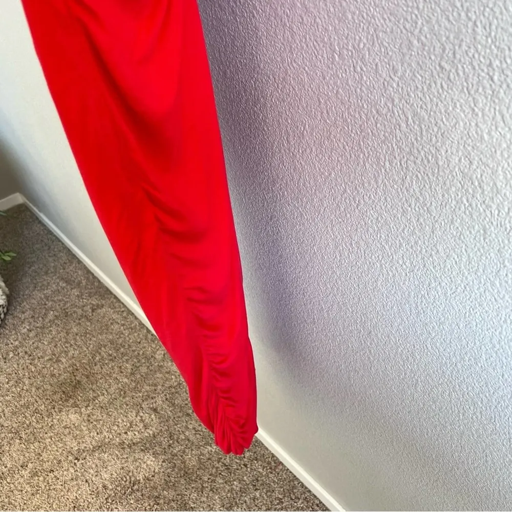 Alicia + Olivia Red Midi Dress - Image 4