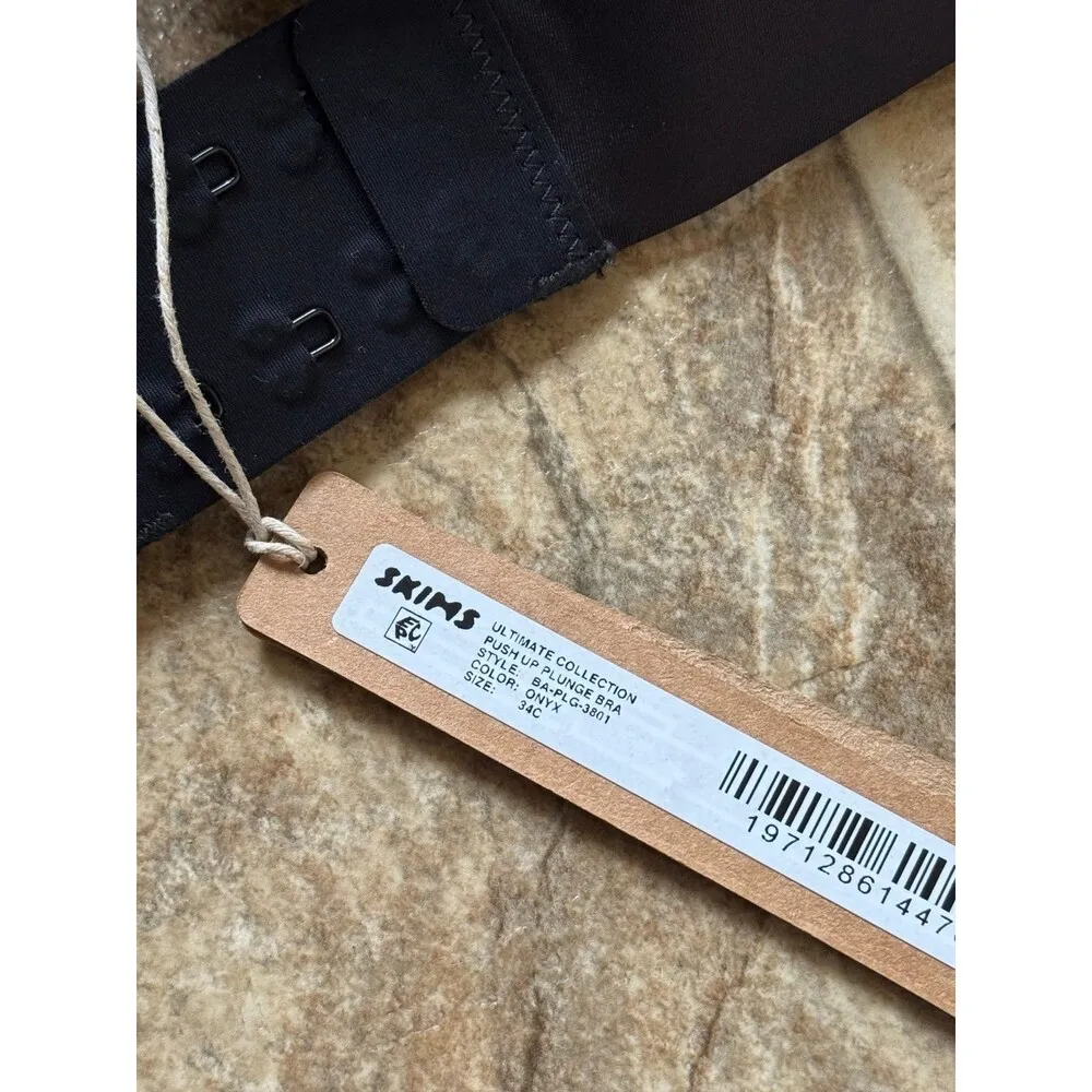 Skims Ultimate Nipple Push-up Bra Onyx Size 34C - Image 8