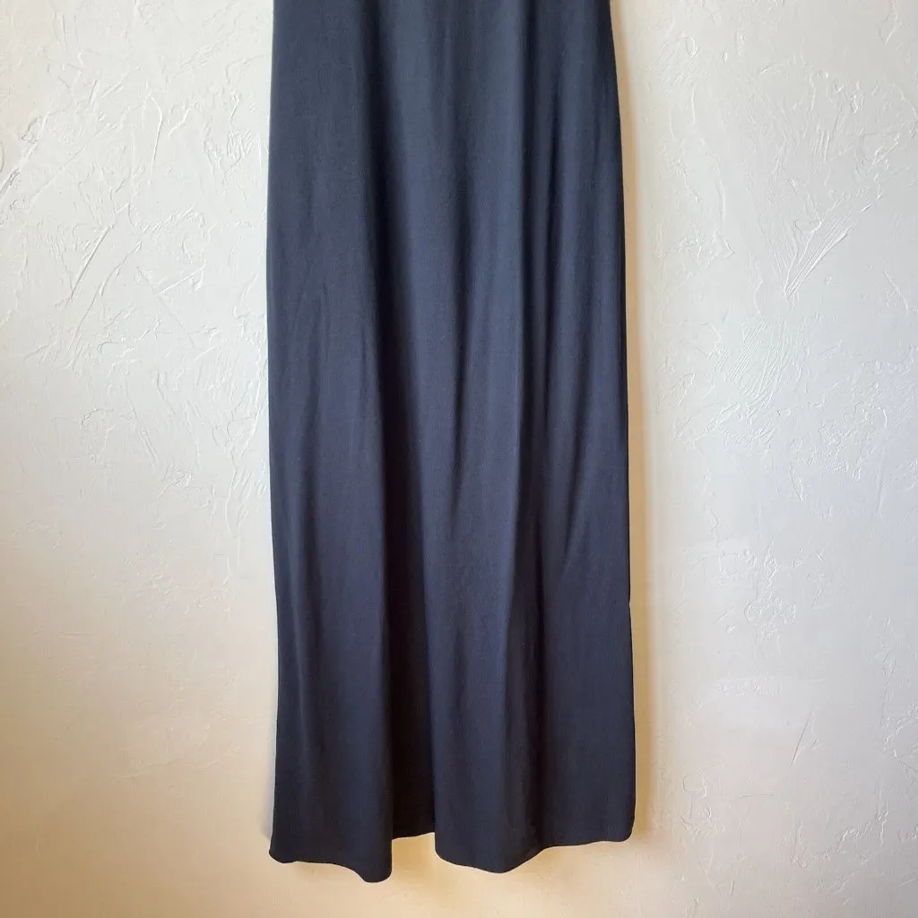 J Jill Black‎ Maxi Dress XS Staple Minimalist Wool Cotton Capsule Wardrobe Tank Black - Image 6