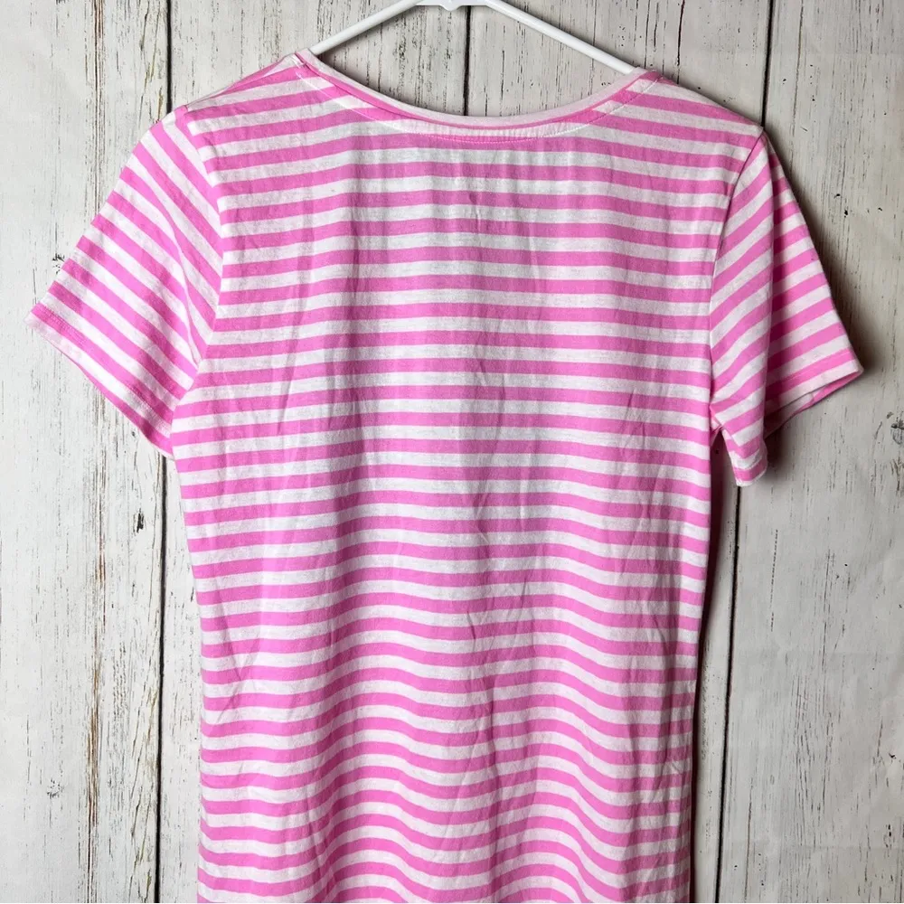 Victoria's Secret Women's Striped Crewneck Graphic Logo Short Sleeve Sleepwear - Image 11