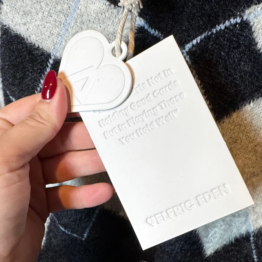 Aelfric Eden Black and White Argyle Sweater - Image 3