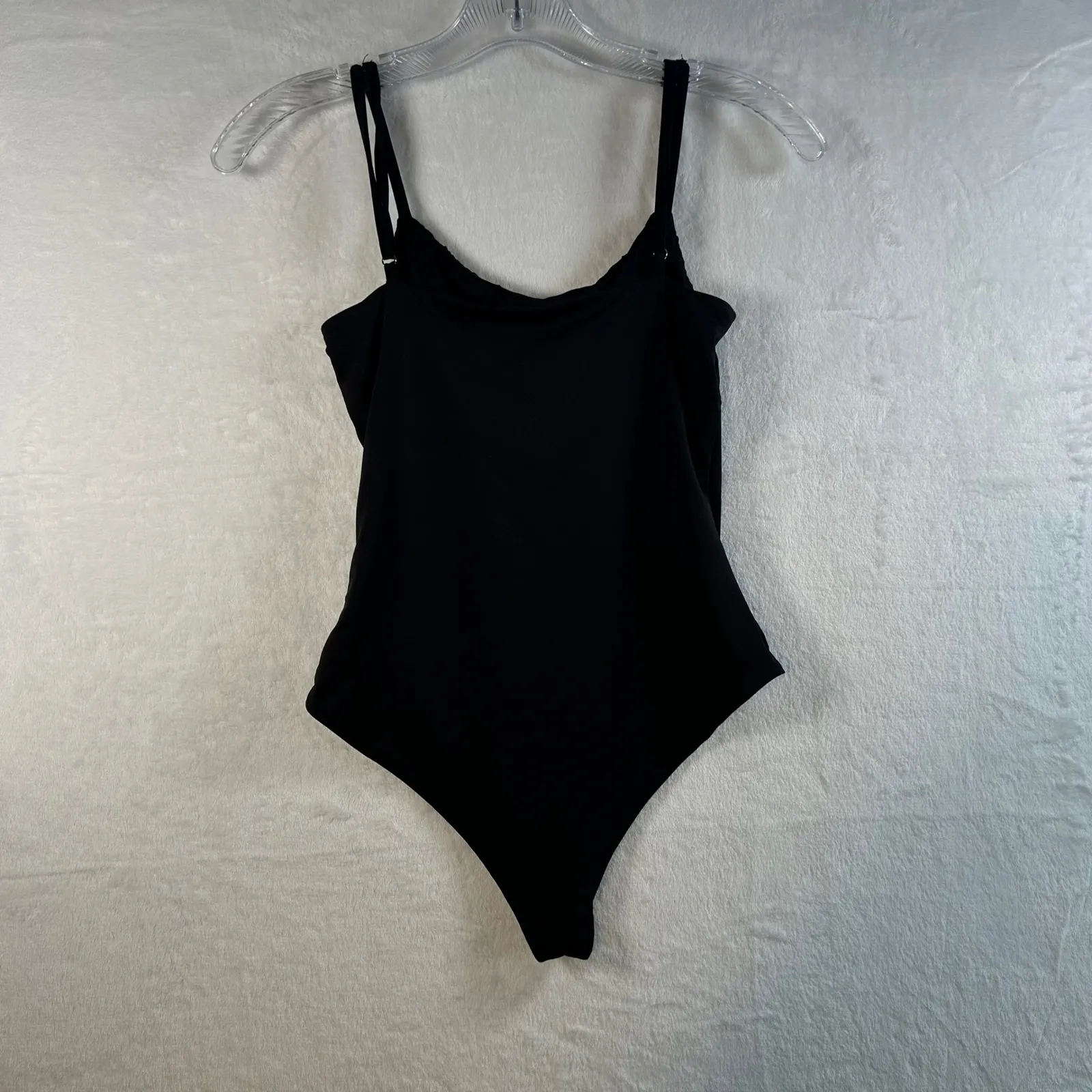 PRINCESS POLLY Black Ruched Sweetheart Neckline Bodysuit Tank Top Size US 2 - Image 4