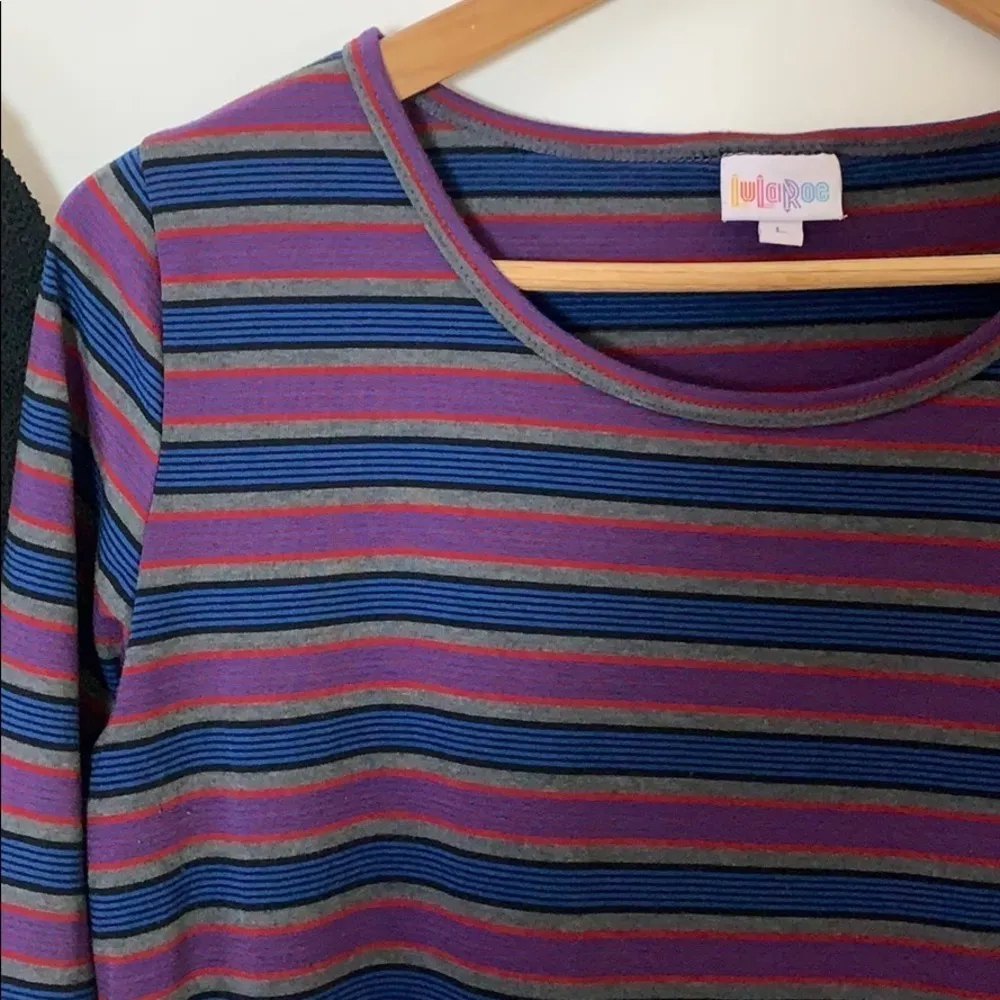 lularoe • striped midi long sleeve dress - Image 3