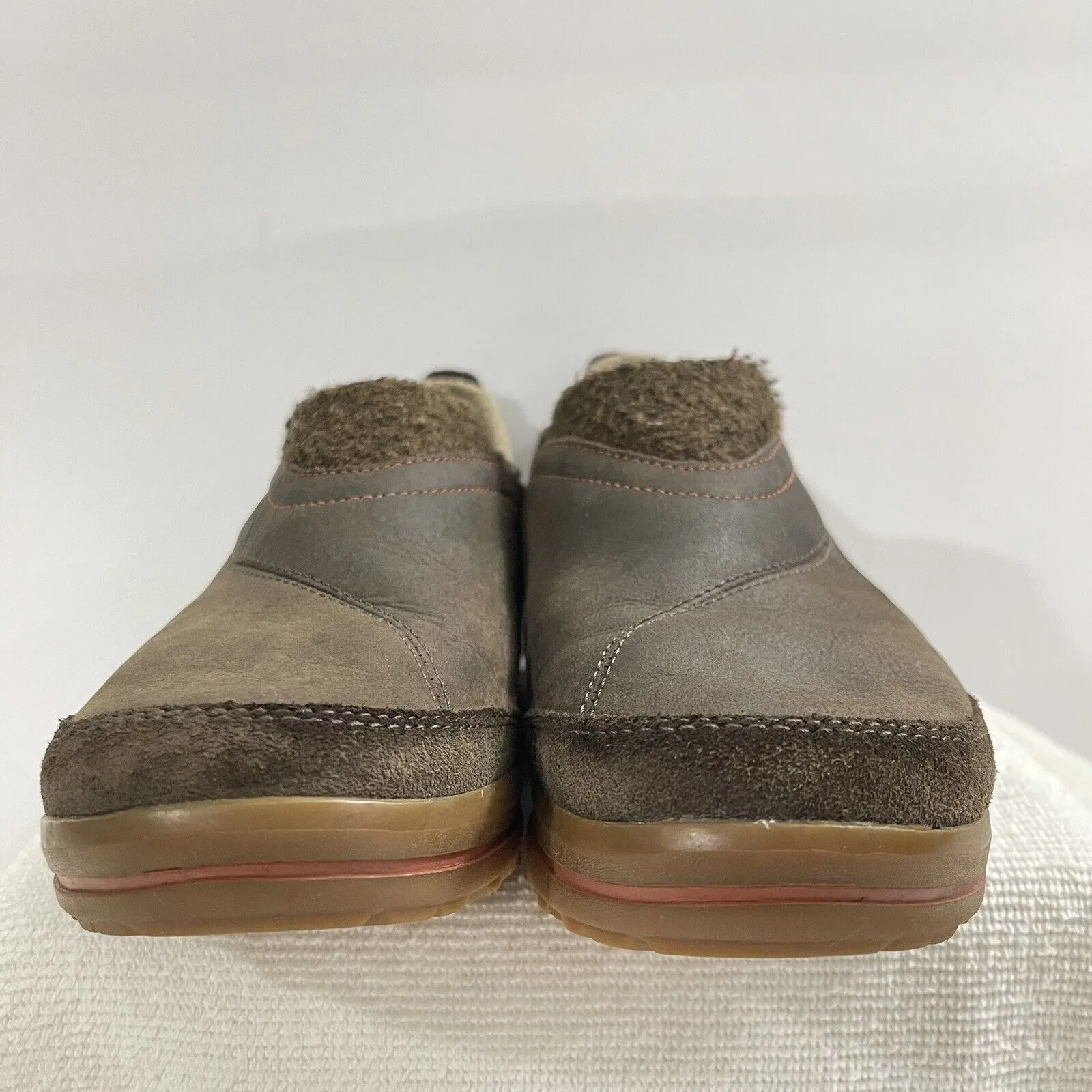 Teva Haley Leather Slip On Shoes Brown Size 8 Comfort Casual Flats Loafer Wool - Image 3