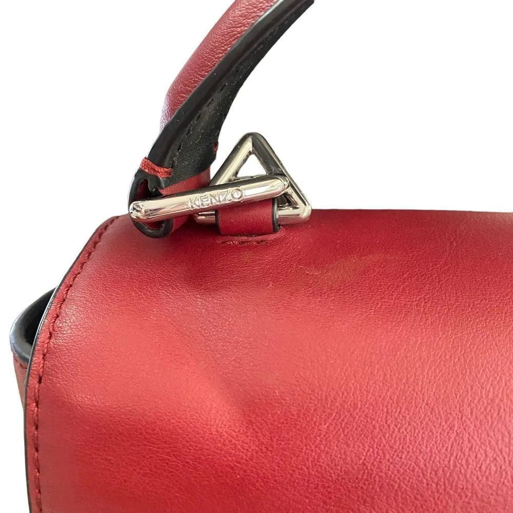 Kenzo Paris Cow Leather Crossbody Handbag W/ Strap - Image 10