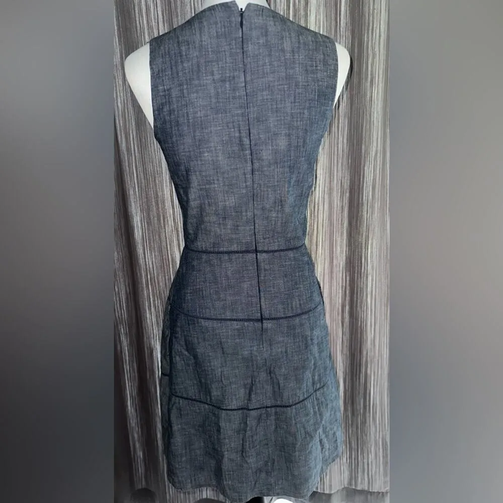 GAP Blue and White V Neck Dress Size 0 - Image 2