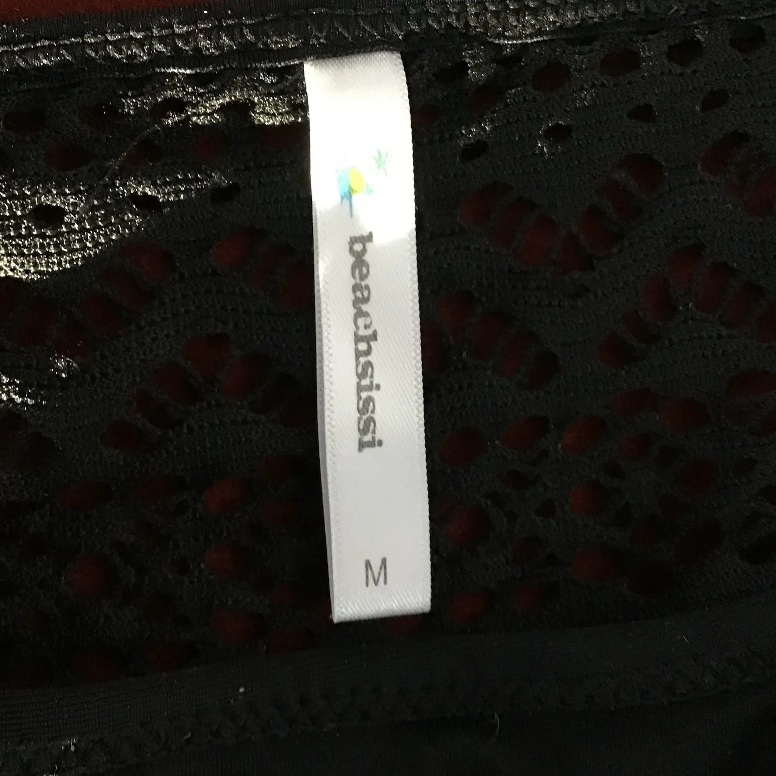 Beachsissi 2 Piece Black  Women's‎ Swimsuit  All Over Lace Padded Size M Sexy - Image 5