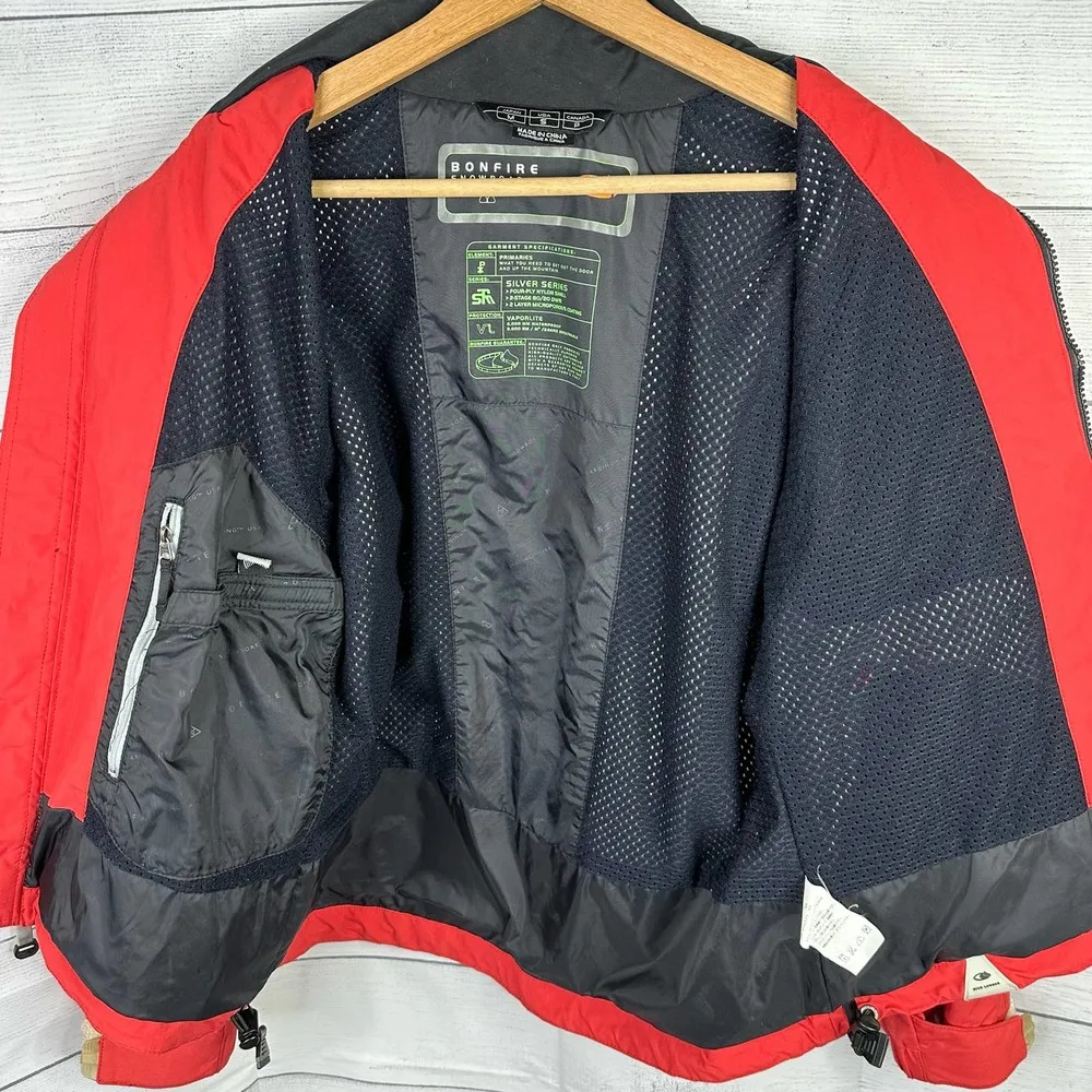 Bonfire Womens Snowboarding Silver Series Vaporlite Ski Jacket Red size Small - Image 13
