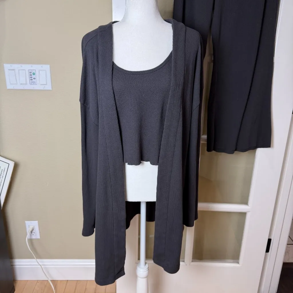 ANTHROPOLOGIE 3 Piece Saturday Sunday Loungewear Set Size Large - Image 3