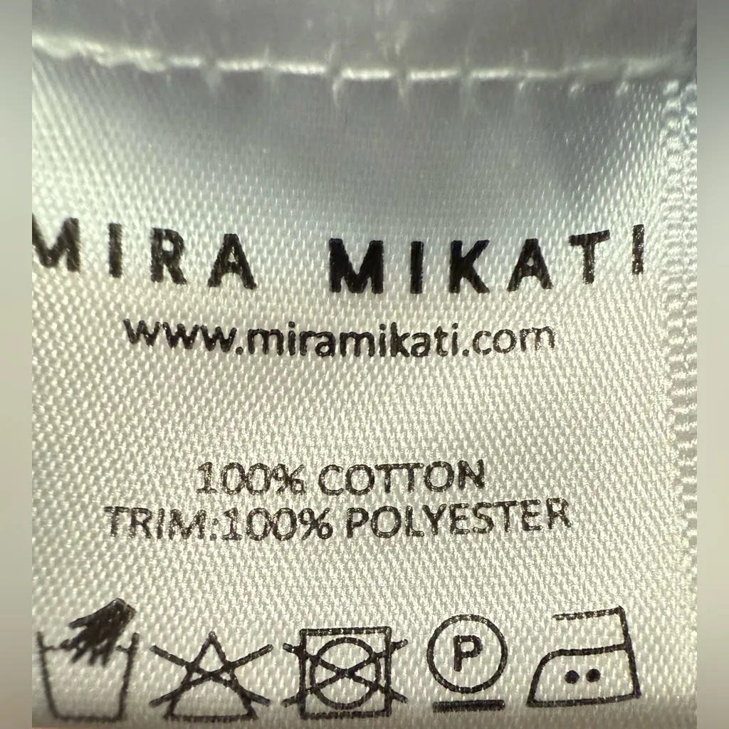 🌈 Mira Mikati Roller Skating Print Striped Shirt US 4 EU36 Good Vibes Only $795 Blue - Image 4