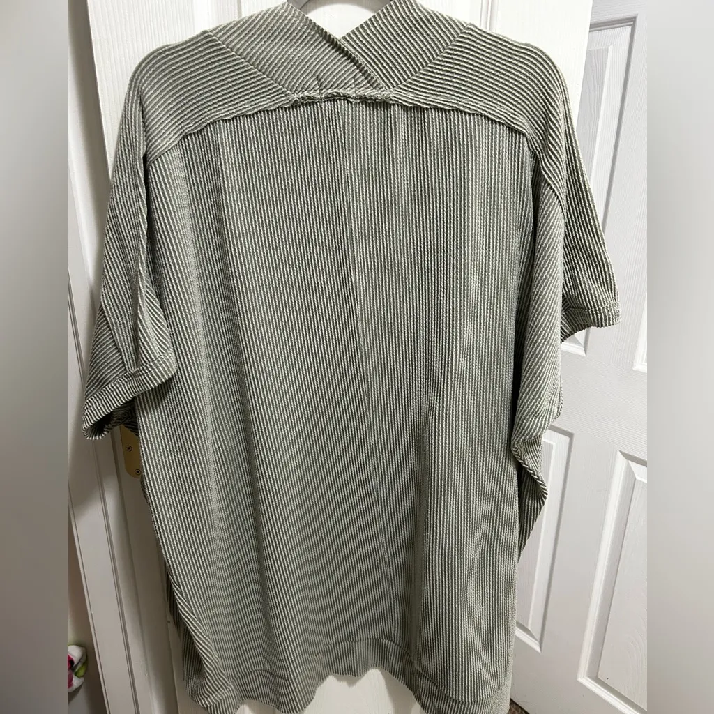 BKE Ribbed Open Front Cardigan - Image 2