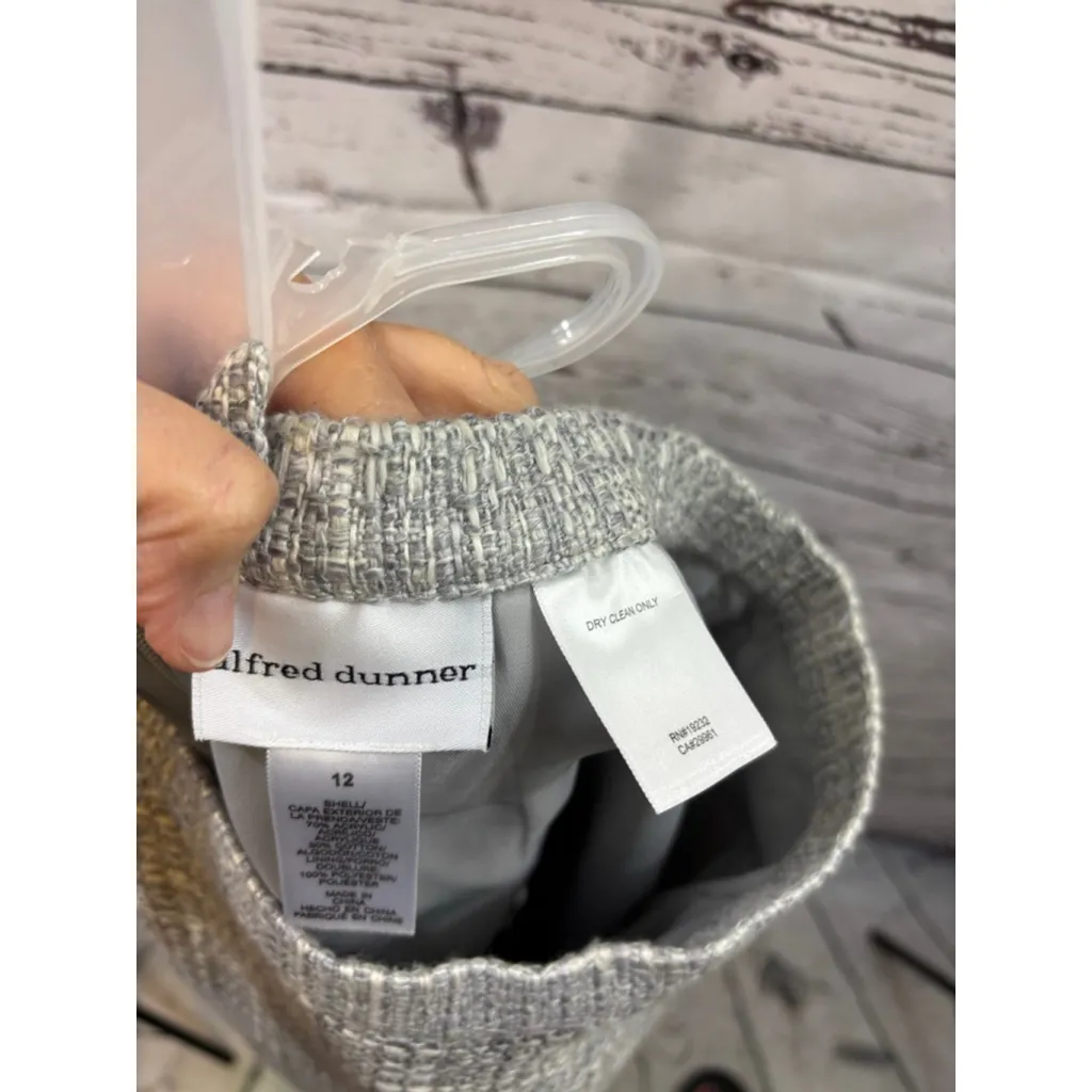 Women's Alfred Dunner Pantsuit Gray White Size 14 - Image 4