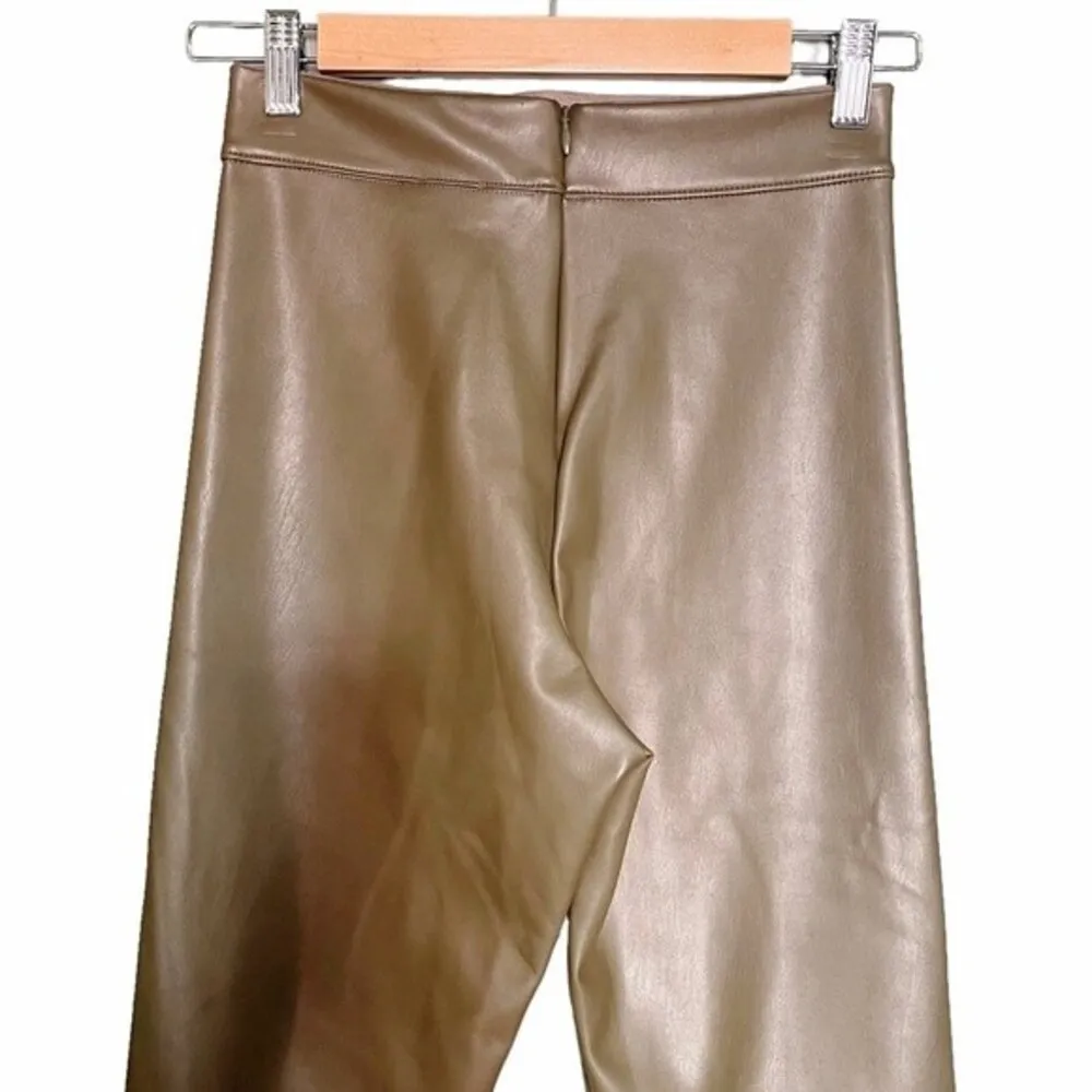 NWT Alix NYC Brower Faux Leather Stirrup Leggings Pine Green Women’s Size Small - Image 9