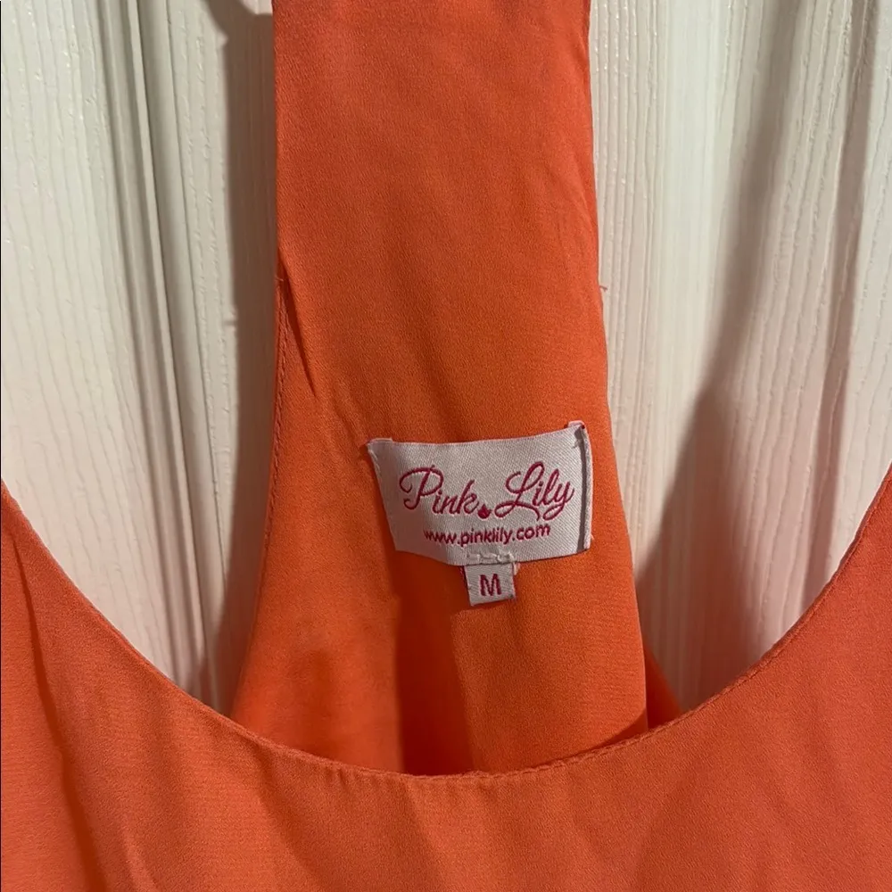 Pink Lily Bright Orange tank top - Image 2