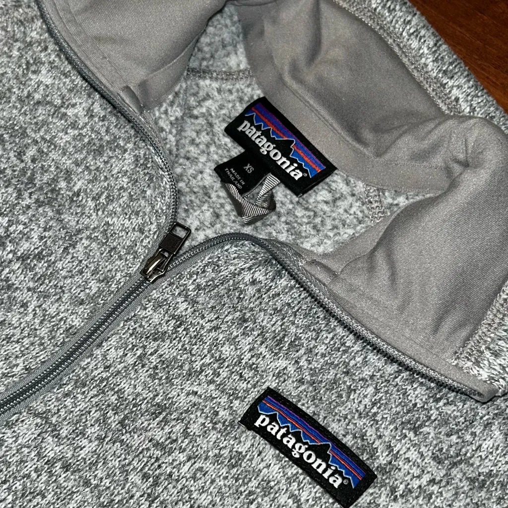 Patagonia Better Sweater Gray Quarter Zip Pullover Fleece Jacket Gorpcore XS - Image 8