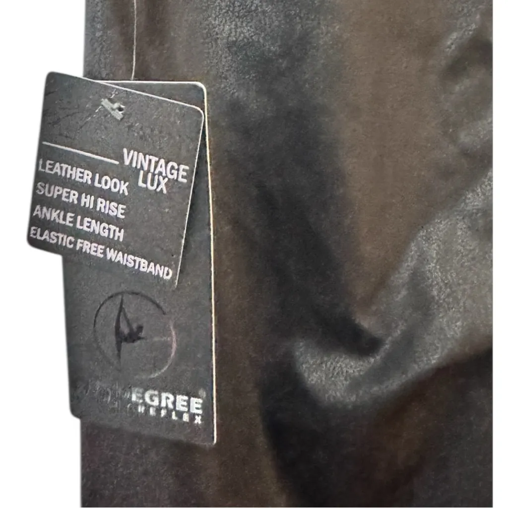 90 Degree By Reflex Cracked Black Activewear Sporty Workout Leggings Sz M NWT Size M - Image 4