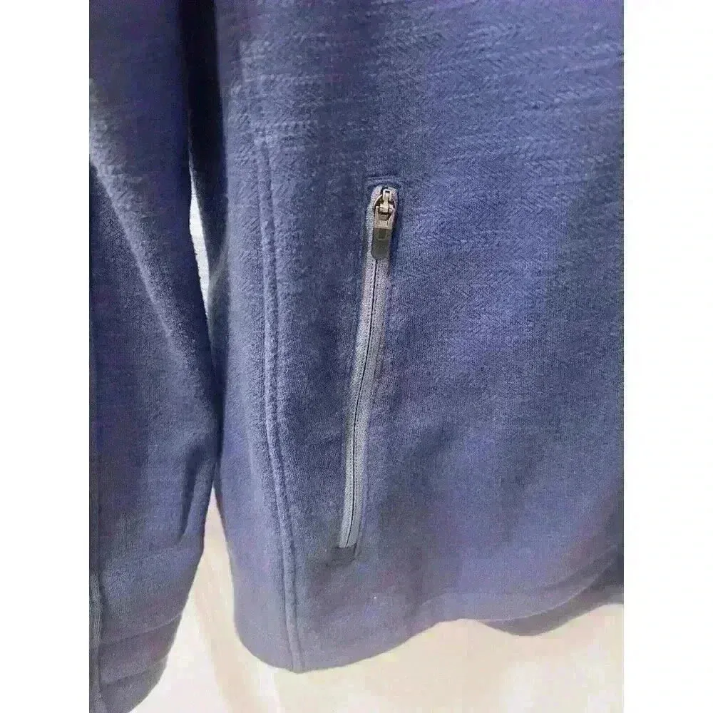 L.L. Bean Jacket Womens Size M Blue Herringbone Full Zip Performance UPF 50 Hike Size M - Image 5